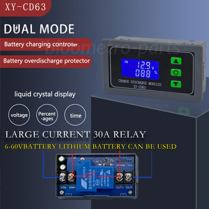 XY-CD63-30A Dual Mode Battery Charger HVD Discharge LVD Modul Panel bloometro-parts